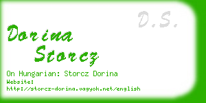 dorina storcz business card